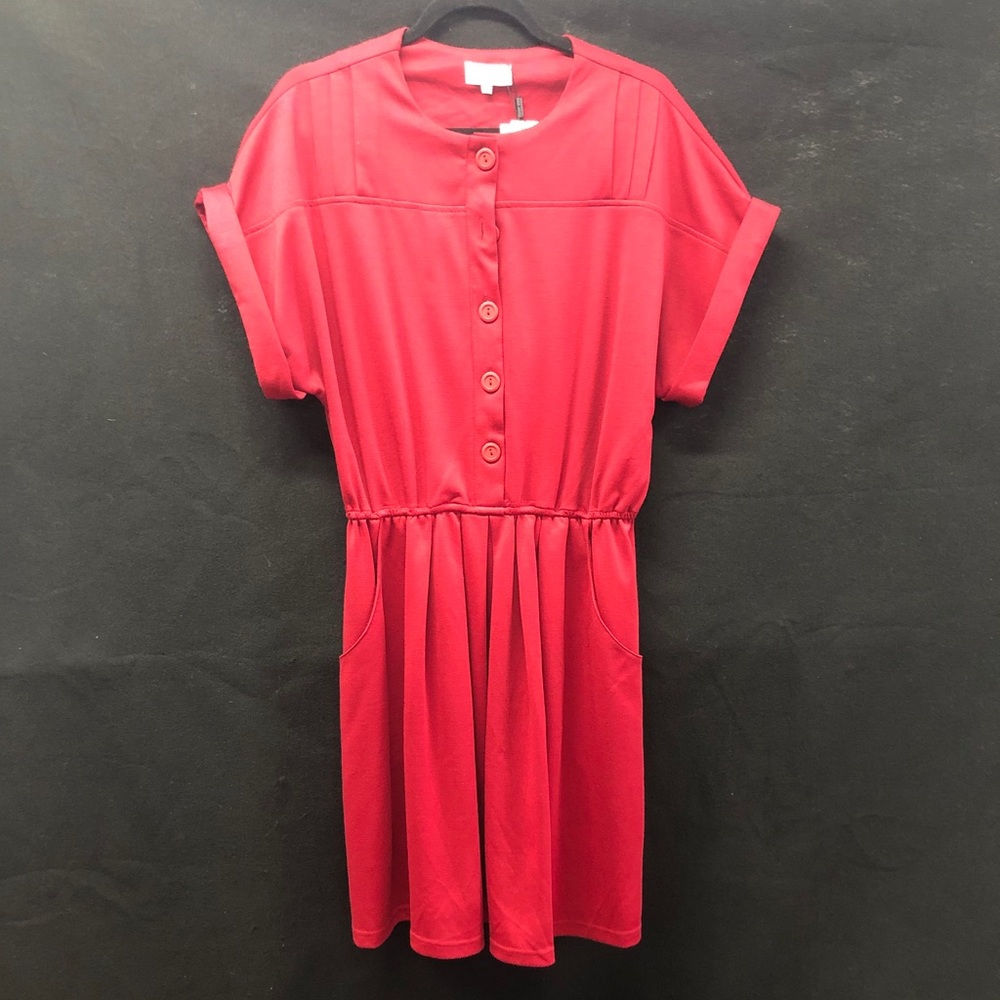 Pepaloves Maroon Dolman Sleeve Dress Size Large